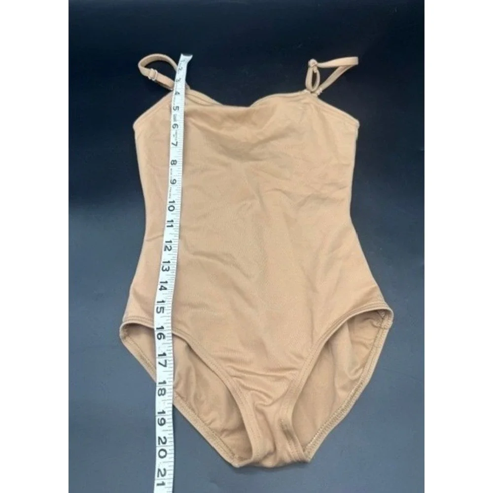 Capezio Kids Tan Nude Cami Leotard Adjustable Straps TB1420C Medium NEW
